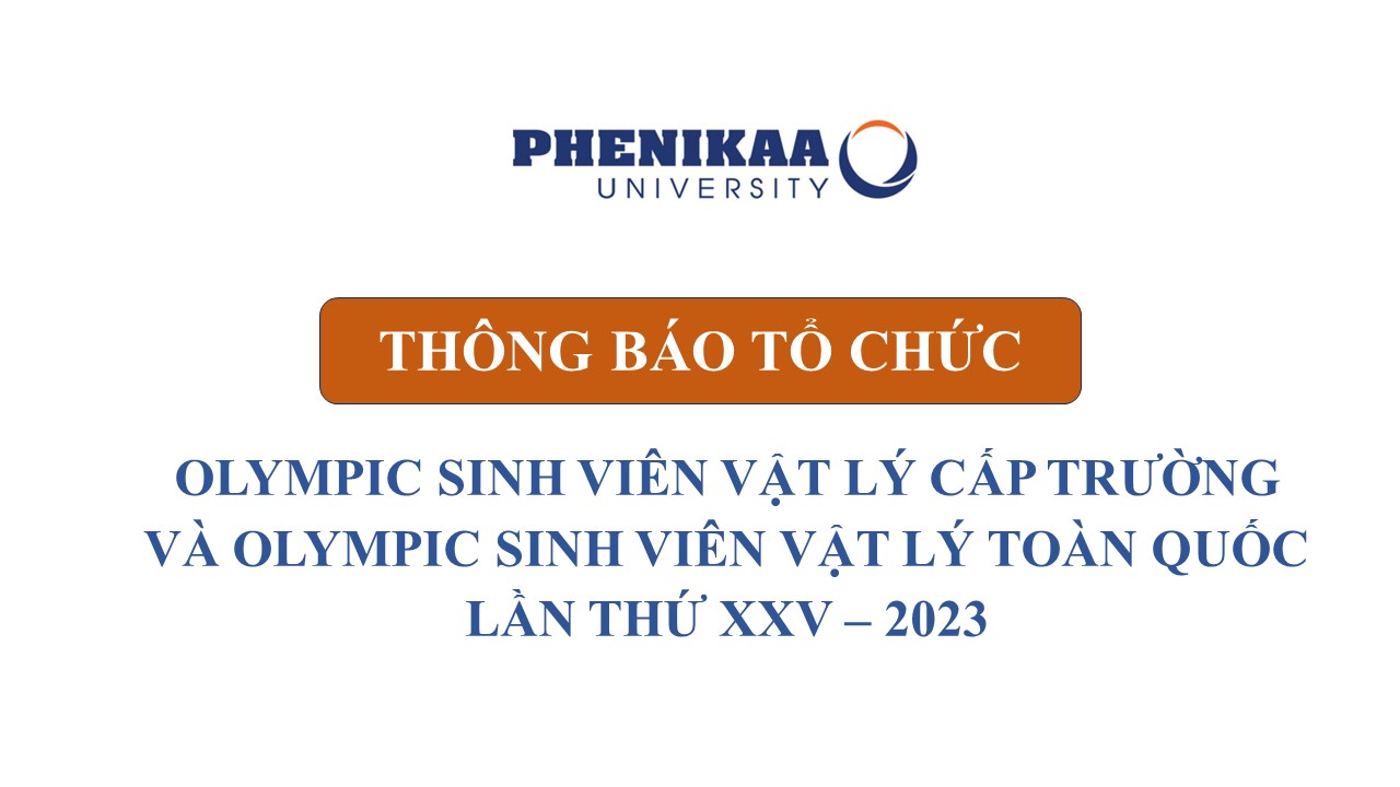 Kế hoạch Tổ chức Olympic Vật lý cấp trường và Olympic Vật lý sinh viên toàn quốc 2023