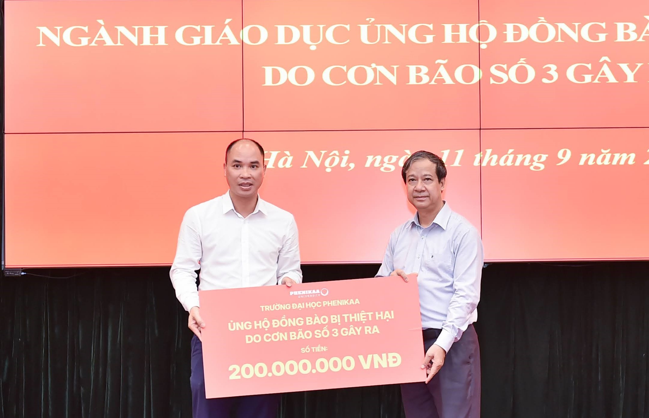 Trường Đại học Phenikaa chung tay hỗ trợ đồng bào bị thiệt hại do bão số 3